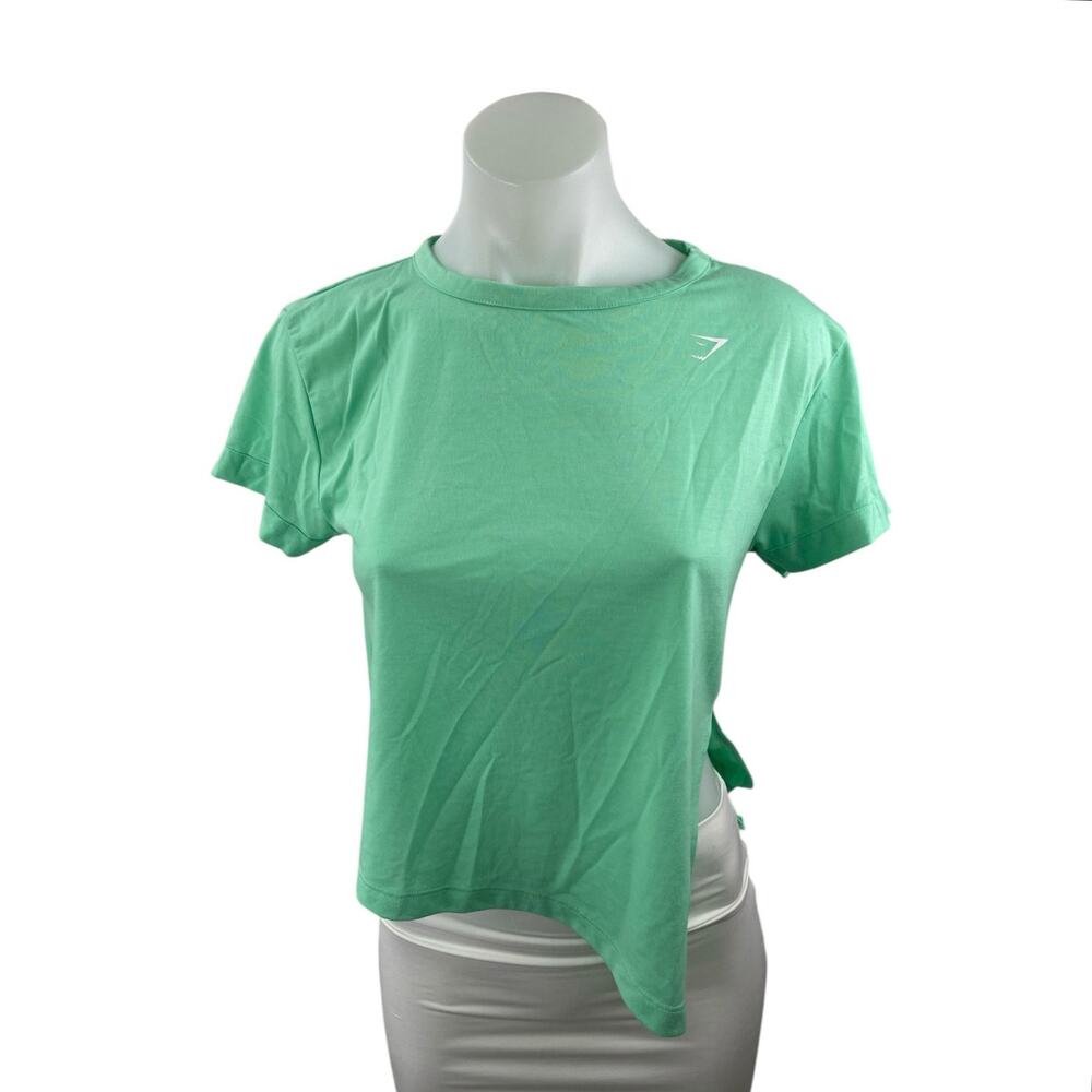 Gymshark Green Short Sleeve Yoga Gym Workout Athletic Activewear T-Shirt Top XS